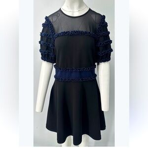 Opening Ceremony Textured Ruffle Puff Sleeve Mini Dress